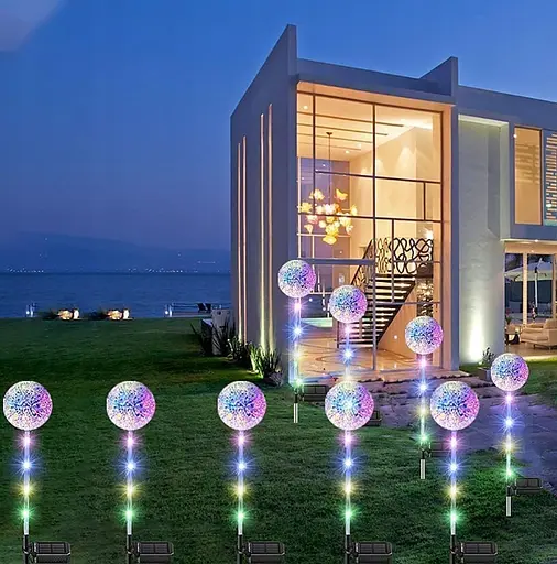 Светильник на солнечных батареях цветок лука уличный 2 шт - фото 6