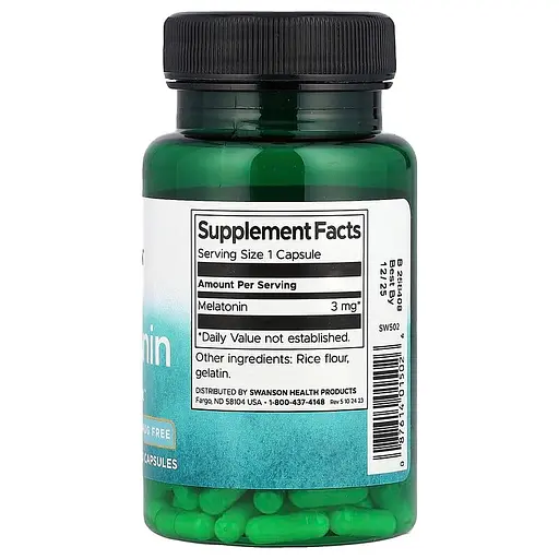 Мелатонін Swanson Melatonin 3 mg 120 caps (1086-100-51-9621563-20) - фото 2