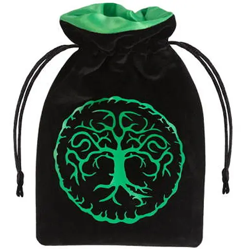 Мішечок для кубиків Q-Workshop Forest Black & green Velour Dice Bag (BFOR202) - фото 1