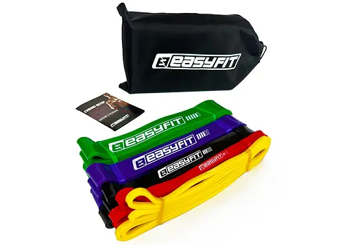 Резиновые петли EasyFit: набор 1-65 кг 5 шт. (EF-1655s) - фото 6