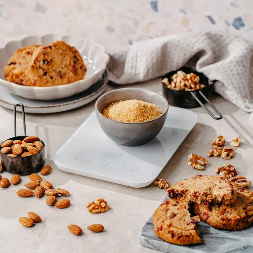 Ваги кухонні Adler AD 3181 grey електронні 10кг, г; кг, фунт 2хААА автовимкнення скло - фото 7