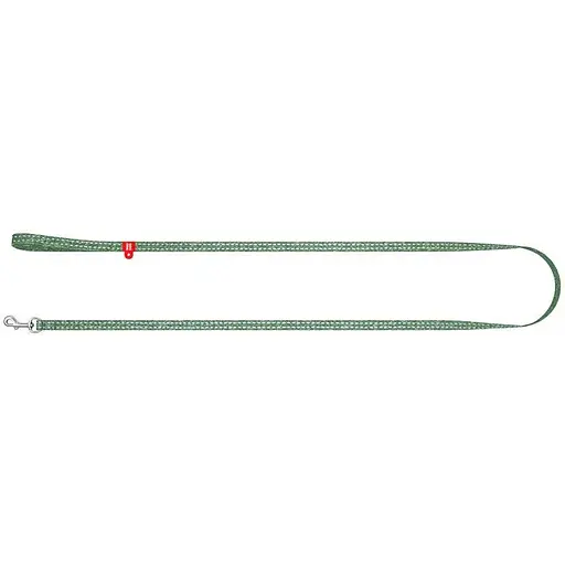 Повідець для котів та дрібних порід собак Waudog Re-cotton з відновленої бавовни світловідбиваючий, XS зелений - фото 2