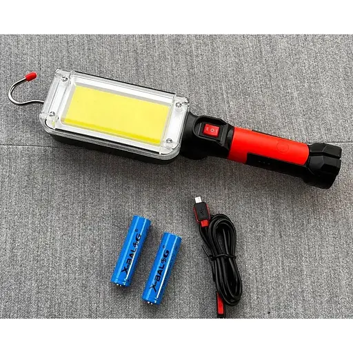Світильник 8859 60 LED акумуляторний з гачком та магнітом лампа переноска для СТО 2x18650 - фото 5