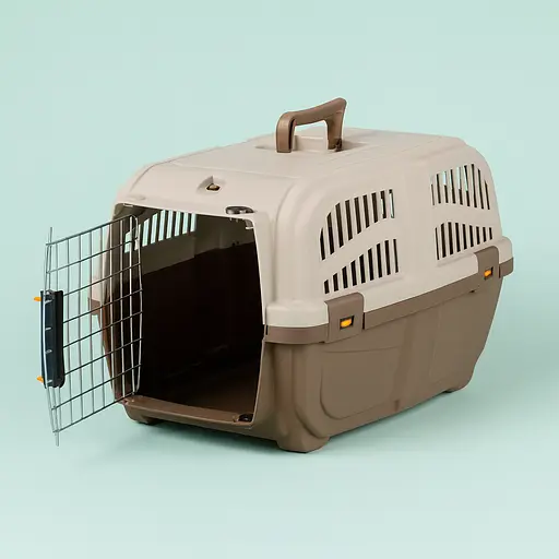 Переноска Trixie Skudo 1 для собак до 12 кг пластикова коричнева 30x32x49 см  - фото 3