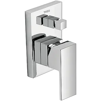 Душова система TRES CUADRO-TRES 106980 змішувач з лійкою 300х300мм для прихованого монтажу та комфортного душу - фото 5