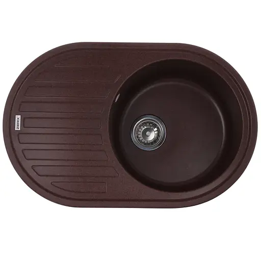 Кухонна мийка Zerix ZS-7750R-12 коричнева ZX4560, Коричневий - фото 1