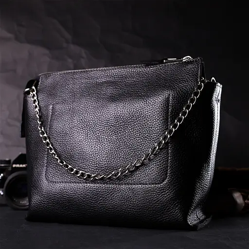 Кожаная женская сумка Grande Pelle 26х22х13 см sum0023599 - фото 8