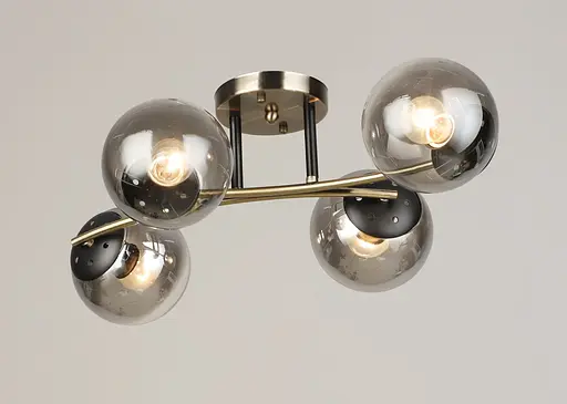 Люстра потолочная на 4 плафона VALESO K2317/4 бронза+черный E27