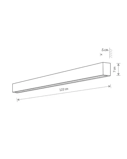 Настінний світильник Nowodvorski 7595 Straight Wall Led L - фото 2
