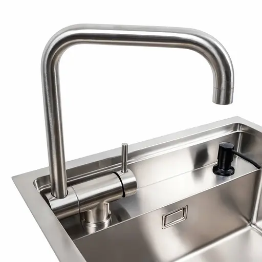 Кухонна мийка прихована нержавійка Platinum TZ 50x50, Нержавіюча сталь - фото 3