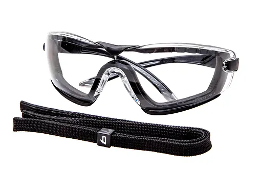 Очки защитные Bolle Cobra с прозрачными линзами и ремешком - фото 3