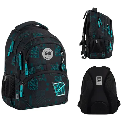 Рюкзак GoPack Education 175M-6 Future Черно-голубой (GO26-175M-6) - фото 1
