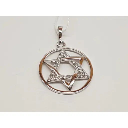 Серебряная подвеска Silvex 925 "Звезда Давида" с фианитами. П2Ф/310 - фото 2