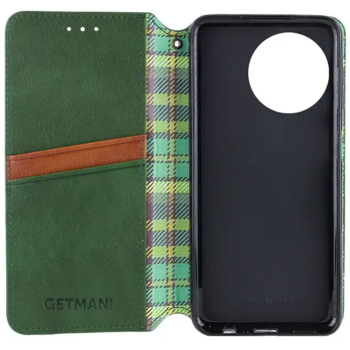 Шкіряний чохол-книжка Getman Cubic PU для Realme 11 4G Зелений - фото 3
