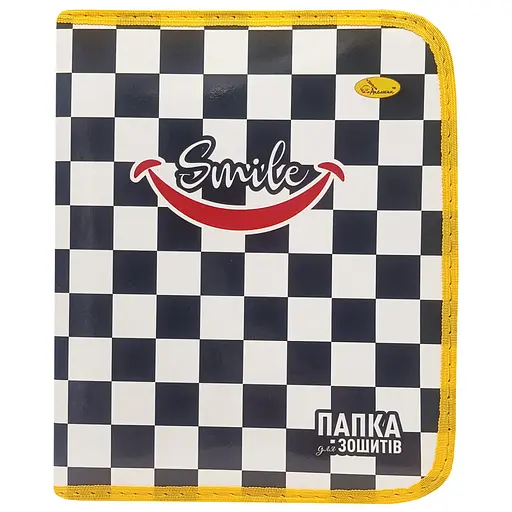 Папка для зошитів на блискавці "Smile Black and White" Апельсин АП-1001-11 - фото 1