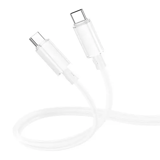 Дата кабель Borofone BX112 Lemon Type-C to Type-C 60W (1m) White - фото 2