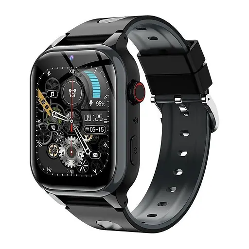 Дитячий розумний смарт-годинник Lemfo Y78 з сім-картою кнопкою SOS GPS-трекером прослуховуванням чорний 4G - фото 3