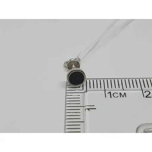 Срібна моносережка-пуссета Vegas з емаллю. 20211/1РЧ - фото 2