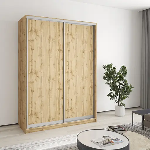 Шафа-купе дводверна MebelStar Стандарт AL 2ДСП 150x60x210 см Дуб тахо (MBS-3455)