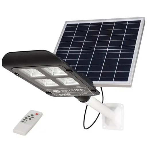 Прожектор Horoz Electric Laguna-50 50W светодиодный, уличный с солнечной панелью 6400K черный