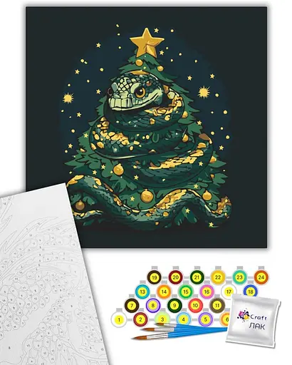 Набор для росписи ArtCraft Праздничная змея 40 x 40 см (11589-AC) - фото 2