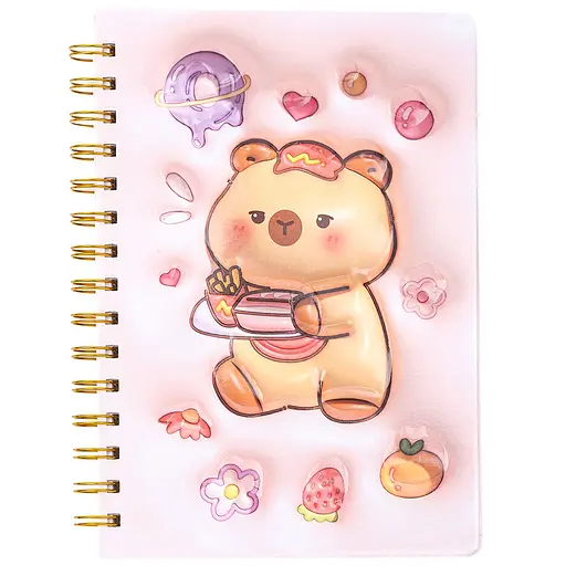 Блокнот на пружині ZiBi Kids Line Capybara А5 80 аркушів у клітинку, в асортименті (ZB.700010)