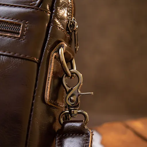 Чоловіча шкіряна сумка Vintage 19,5х21,5х5,5 см sum0013941 - фото 8