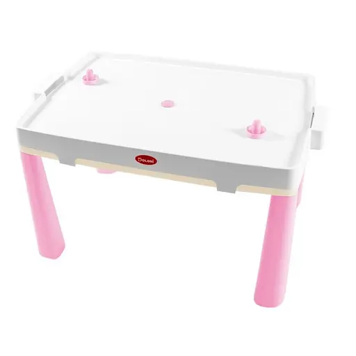 Детский стол с накладкой для игры в аэрохоккей Doloni 04580/12 розовый - фото 1
