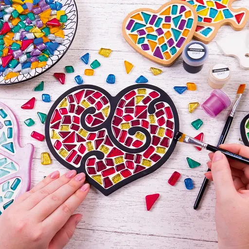 Дитячий набір для творчості кришталева мозаїка Сердце Mosaaro MA2005 - фото 3