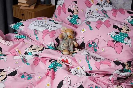 Комплект постельного белья Moon&Star Бязь Gold Люкс Minnie's Makeover полуторный 143х210 наволочки 2х70х70 - фото 5