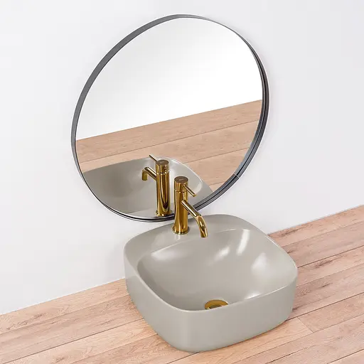 Умивальник Rea Luiza 42 grey mat накладний REA-U9610, Сірий - фото 4