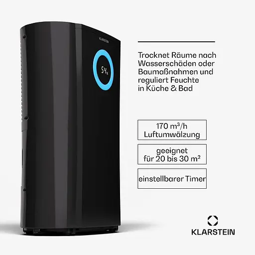 Осушитель воздуха Klarstein DryFy Pro Connect 20 (10045550) Черный - фото 2