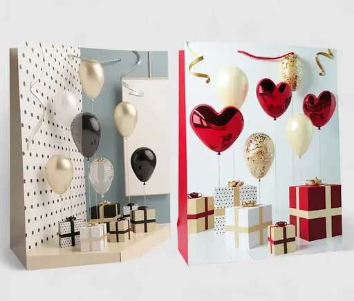 Подарунковий пакет "З любов'ю" 40х55х15см, набір з 2-х штук bl2502-157