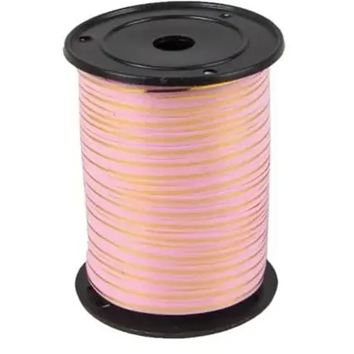 Лента на катушке 1/100, золотая полоса, персиковая.