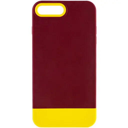 Чехол TPU+PC Bichromatic для Apple iPhone 7 plus/8 plus 5.5 Brown burgundy/Yellow