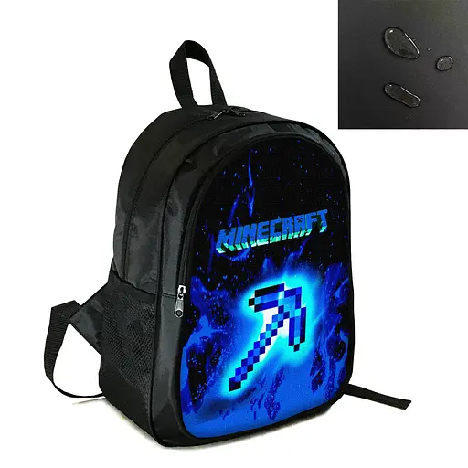Рюкзак міський/шкільний 38×28см з принтом Minecraft Кірка дитячий, підлітковий, спортивний (4169)