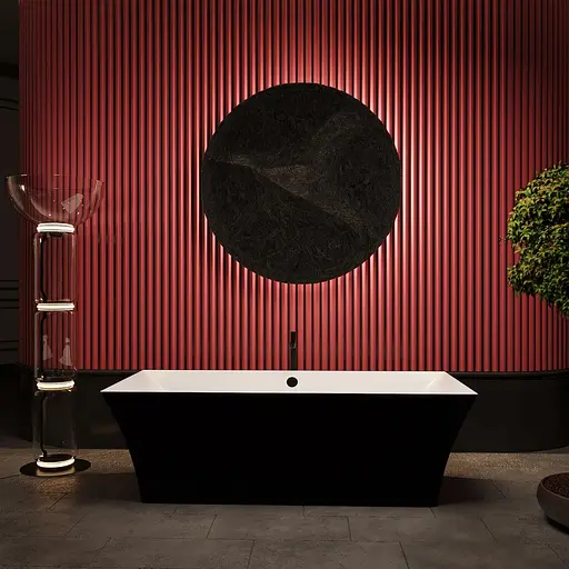 Ванна отдельностоящая глянцевая Amdcon Sparta 173x73 черная из литого камня SPARTA_173_BLACK_HL Черный - фото 2