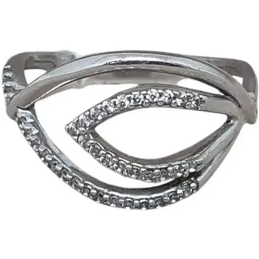 Серебряное кольцо Агни ОКТАВА с фианитами. 1163/1Р-CZ 17,5