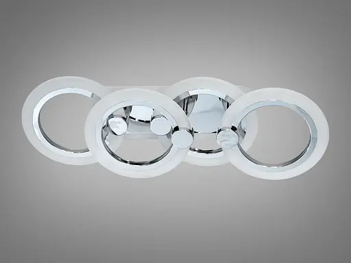 Стельовий світильник Diasha HA8022-2+2HRLED3 хром три LED кільця - фото 4