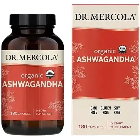 Натуральная добавка Dr. Mercola Ashwaganda, 60 капсул