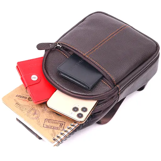 Чоловіча шкіряна сумка Vintage 16х30х5 см sum0022416 - фото 5