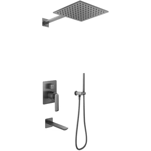 Душевая система Kohlman Experience 25 graphite + BOX скрытого монтажа KPL-QW211EGQ25, Графит - фото 1