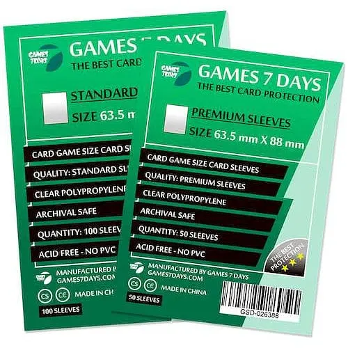 Аксесуар Games 7 Days Набір протекторів для карт Games7Days 63.5 х 88 мм Card Game, 50 шт. PREMIUM 7 шт. (GSD-026388-6)