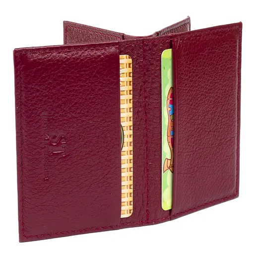 Женский кожаный кошелек-визитница ST Leather 10х6.5х1 см acs0015958 - фото 6
