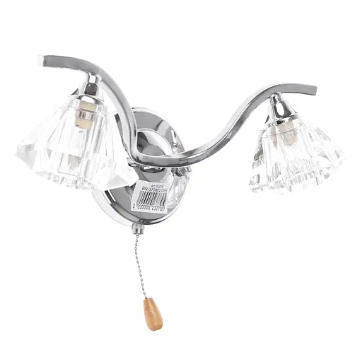 Бра Brille BR-370W/2 CHR спрямованого світла настінне накладне з вимикачем - фото 2