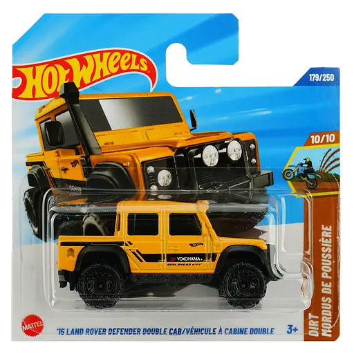 Базовая машинка Hot Wheels Dirt 15 Land Rover Defender Double Cab / Vehicule a Cabine Double желтая (5785) JBC00-N521       