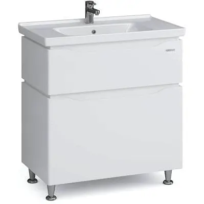 Тумба підлогова Sanwerk Алесса 80 Білий з умивальником Idea (MV0000869) Білий - фото 1