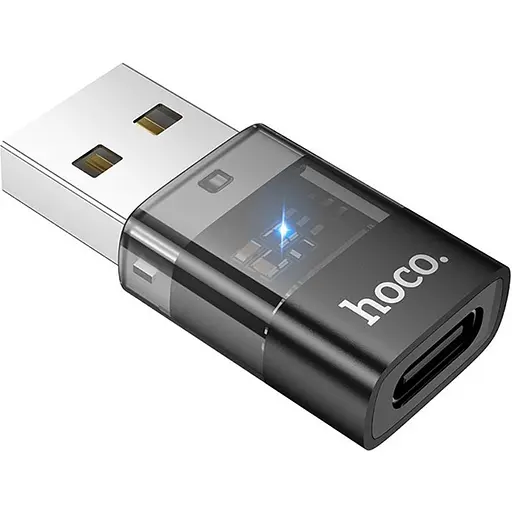 Перехідник Hoco UA36С USB-A Male to USB-C Female OTG Black [140344]
