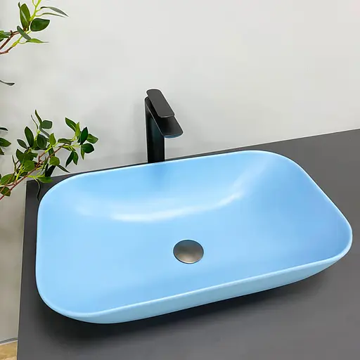 Умивальник VBI Avezzano blue matt накладний VBI-014403, Синий - фото 3