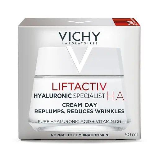 Розгладжуючий крем для обличчя Vichy Liftactiv H. A. з гіалуроновою кислотою для корекції зморшок для нормальної та комбінованої шкіри 50 мл - фото 5